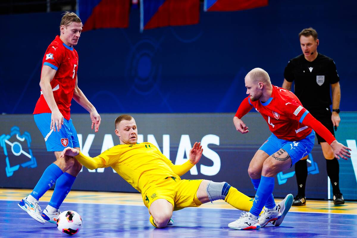 Europos salės futbolo čempionatas: Lietuva – Čekija 3:3