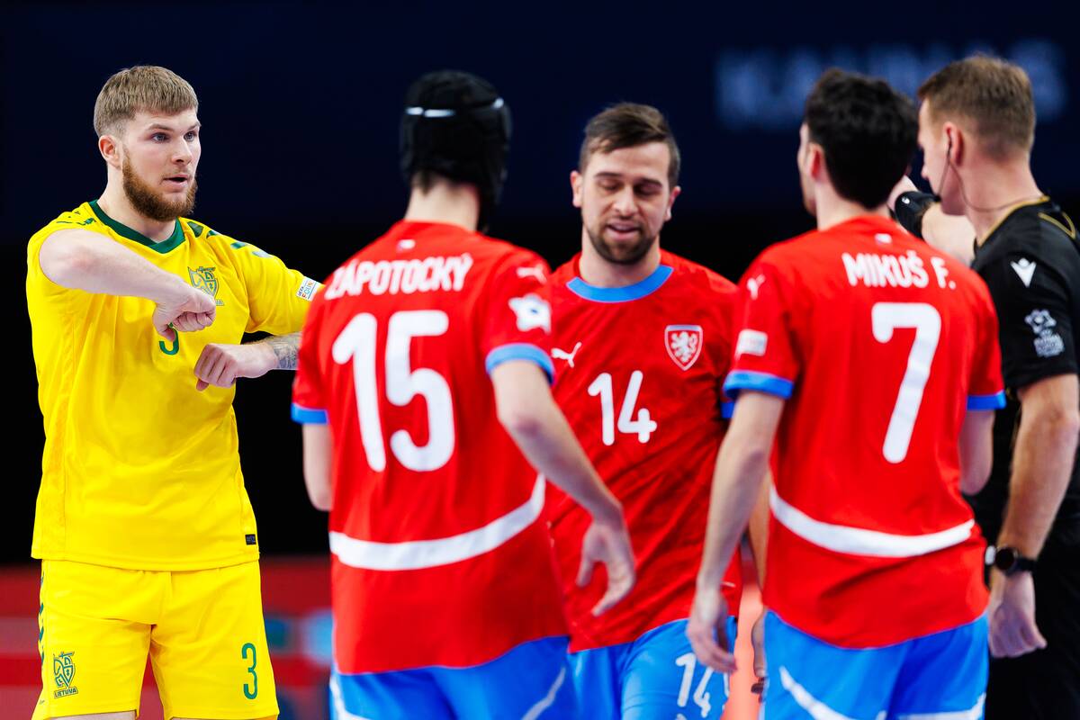  Europos salės futbolo čempionatas: Lietuva – Čekija 3:3