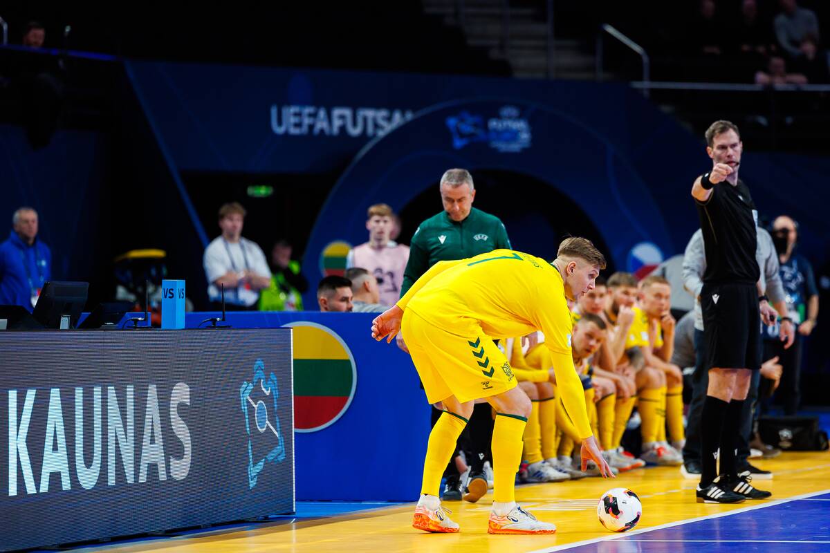  Europos salės futbolo čempionatas: Lietuva – Čekija 3:3