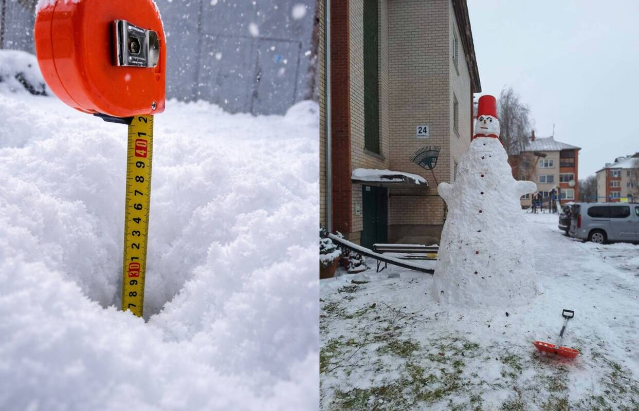 Sniegas Kaune: kol gyventojai fiksuoja pusnis, kelininkai dirba be sustojimo