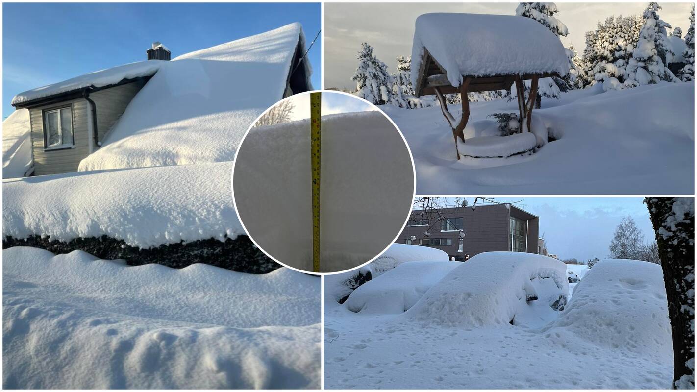 Gausus sniegas paralyžiavo gyvenimą: šiuo atveju nebepadės ir sunkioji technika 