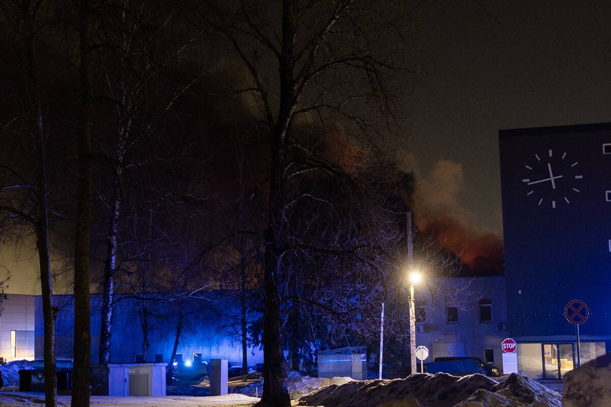 Gaisras Eišiškių plente