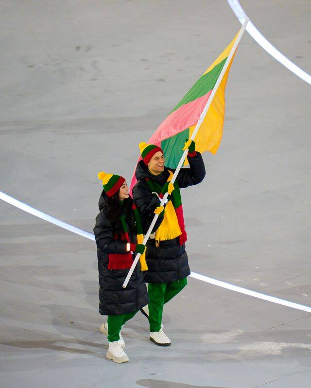 Lietuvos sportininkai žiemos olimpinių žaidynių atidaryme
