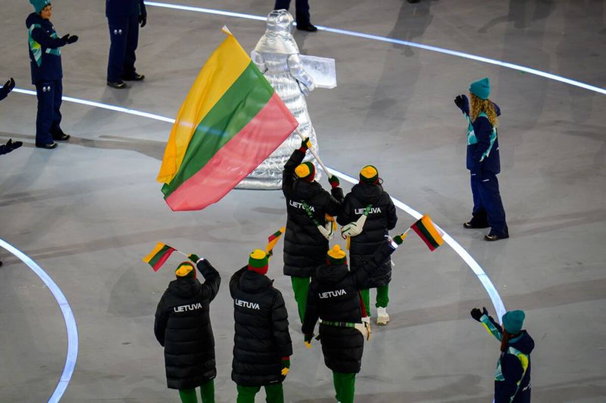 Lietuvos sportininkai žiemos olimpinių žaidynių atidaryme