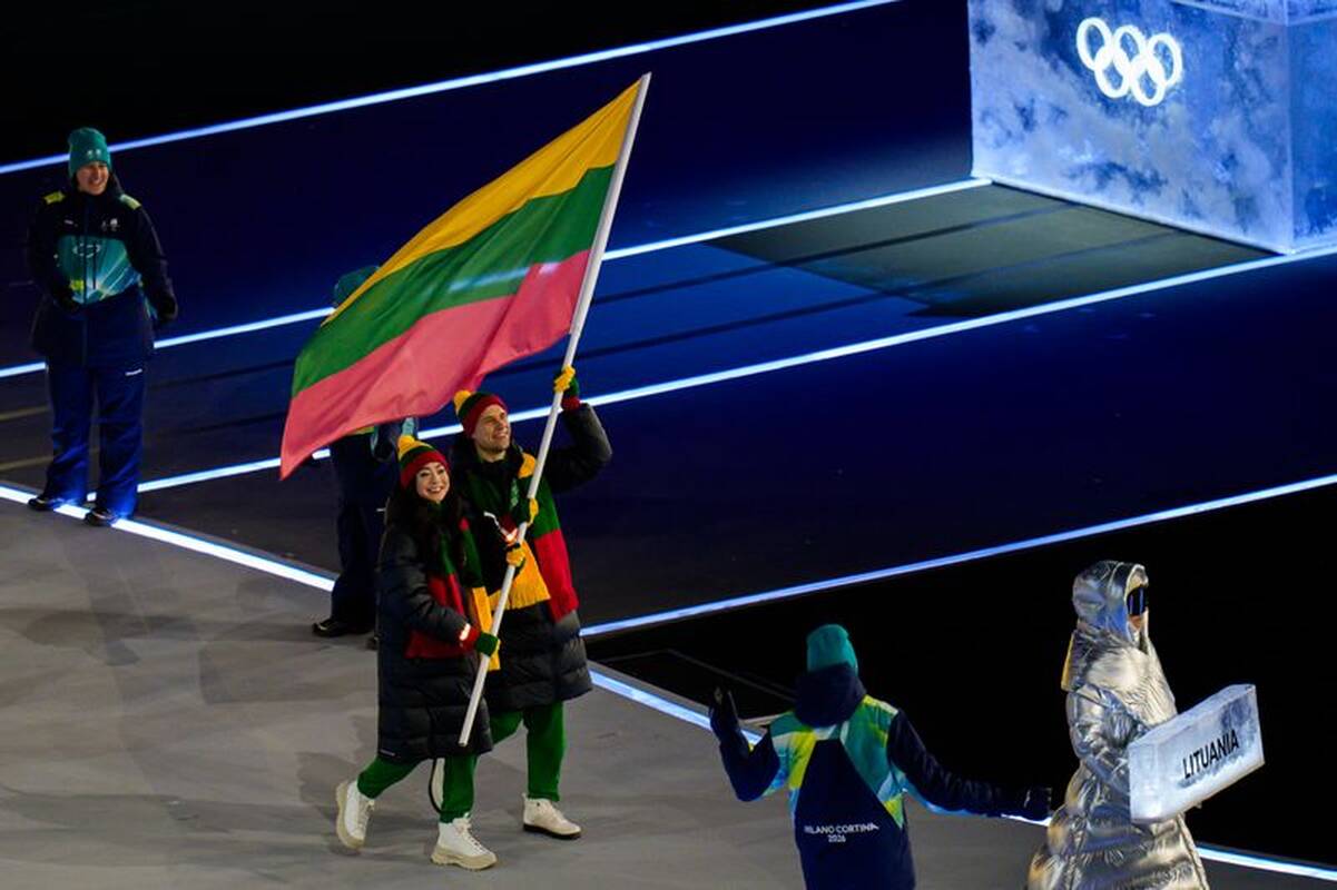 Lietuvos sportininkai žiemos olimpinių žaidynių atidaryme