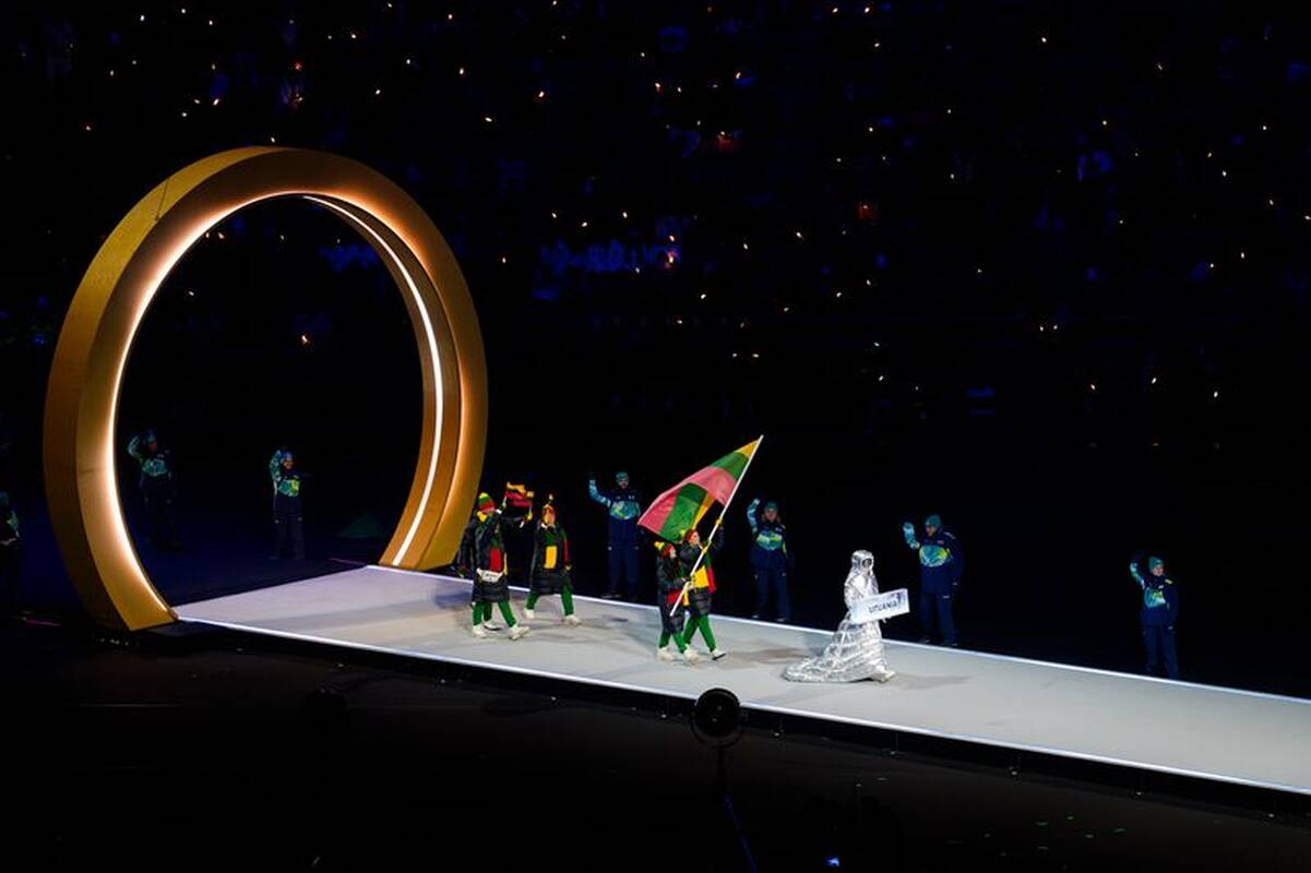 Lietuvos sportininkai žiemos olimpinių žaidynių atidaryme