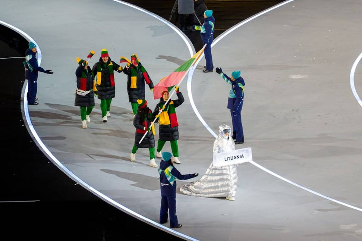 Lietuvos sportininkai žiemos olimpinių žaidynių atidaryme