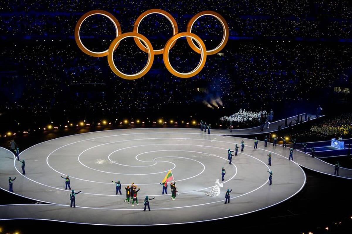Lietuvos sportininkai žiemos olimpinių žaidynių atidaryme