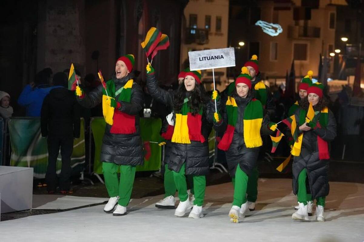 Lietuvos sportininkai žiemos olimpinių žaidynių atidaryme