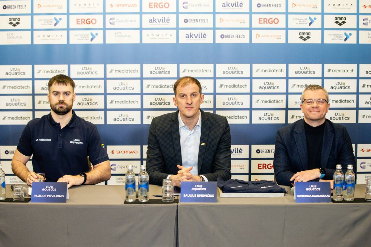 „LTU Aquatics“ vadovų spaudos konferencija