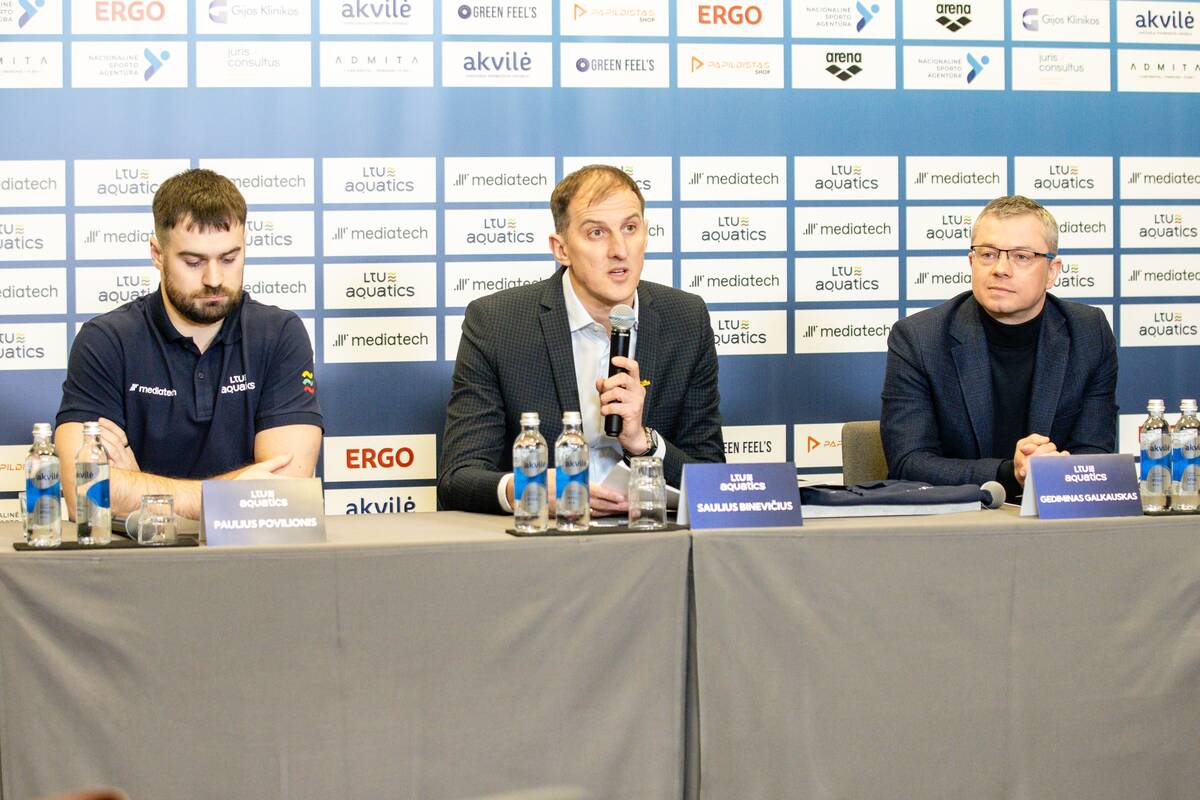 „LTU Aquatics“ vadovų spaudos konferencija