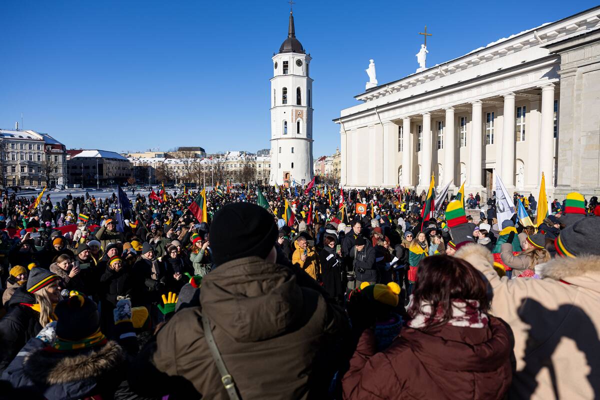 Šventinė Vasario 16-osios jaunimo eisena „Lietuvos valstybės keliu“