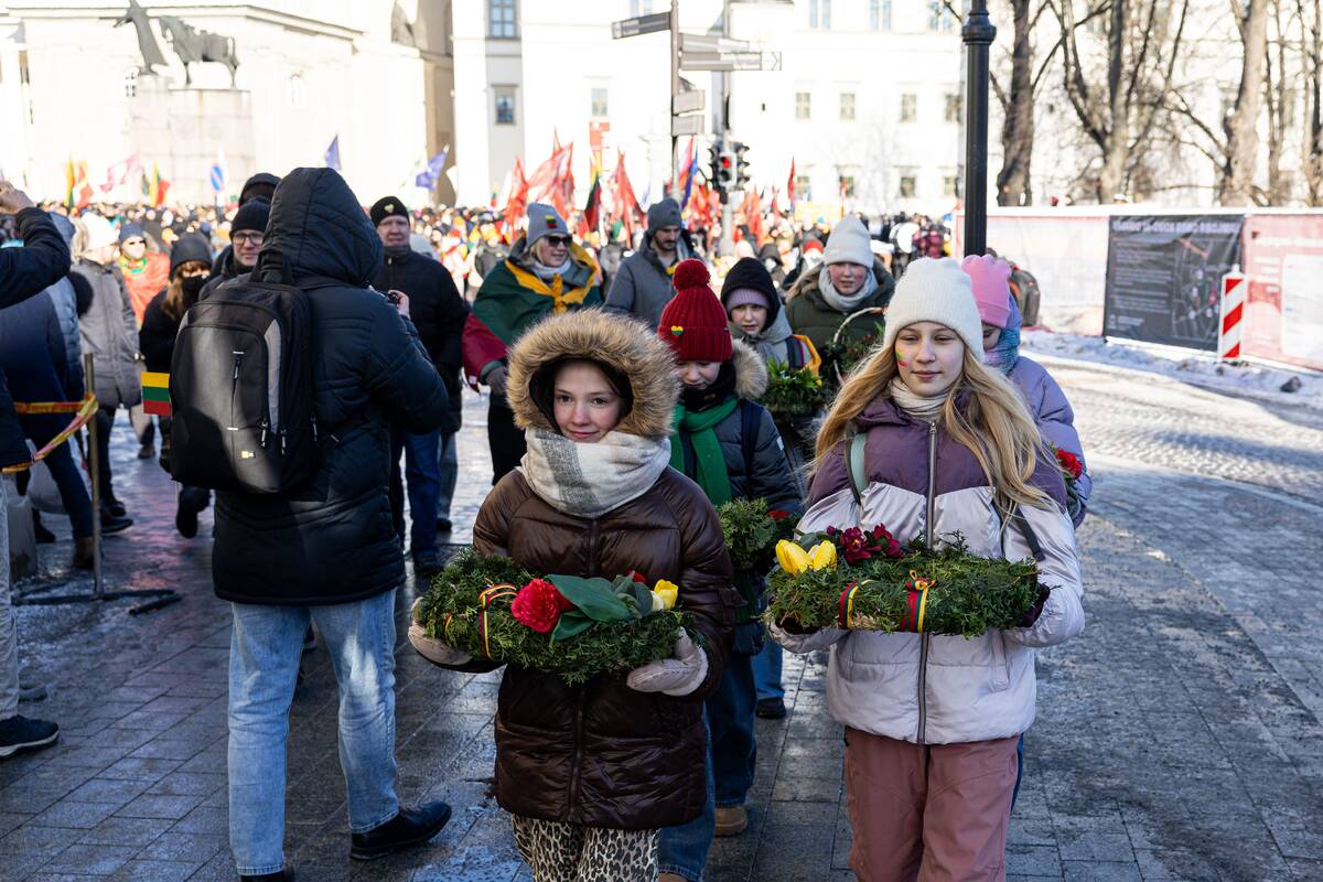 Šventinė Vasario 16-osios jaunimo eisena „Lietuvos valstybės keliu“