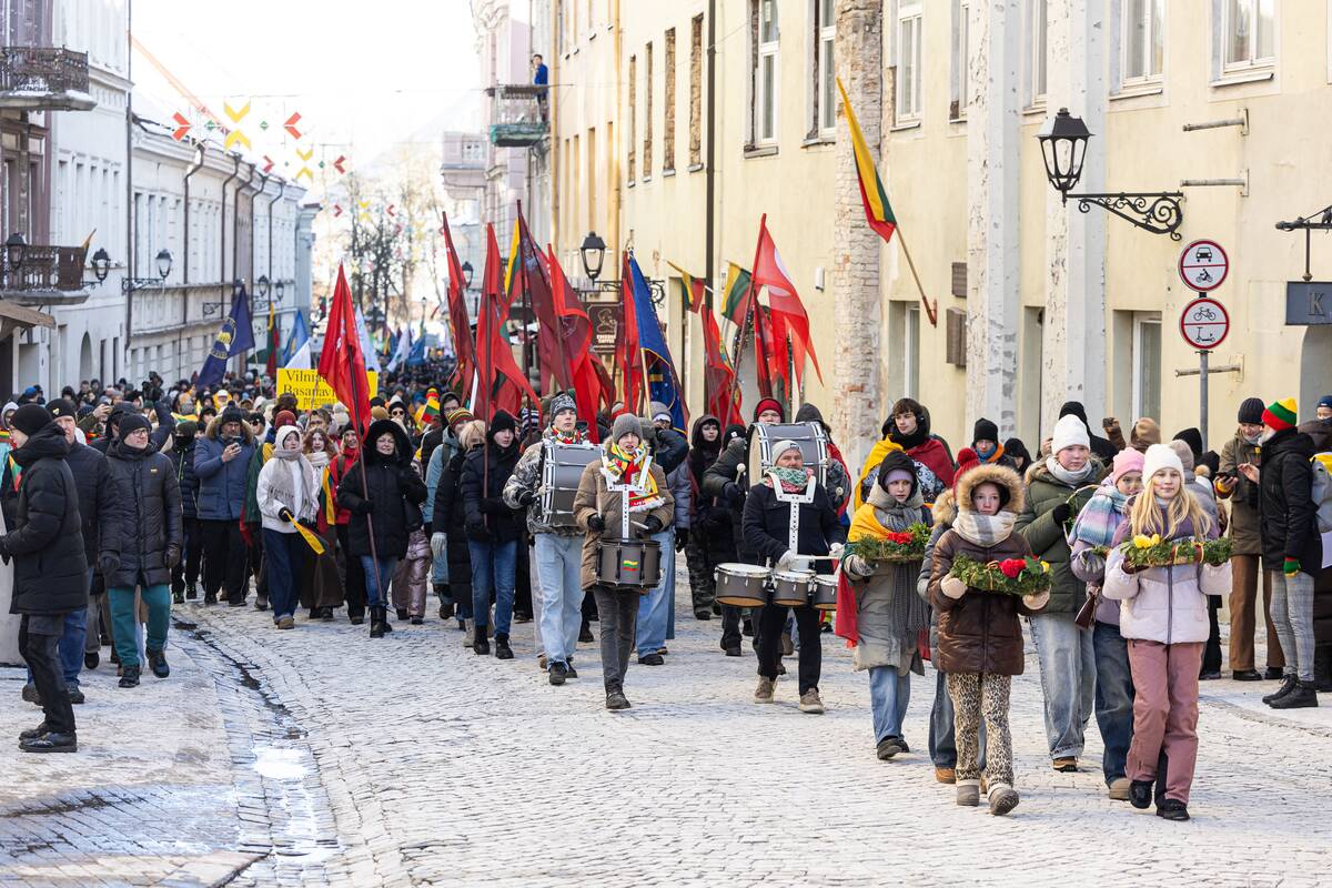 Šventinė Vasario 16-osios jaunimo eisena „Lietuvos valstybės keliu“