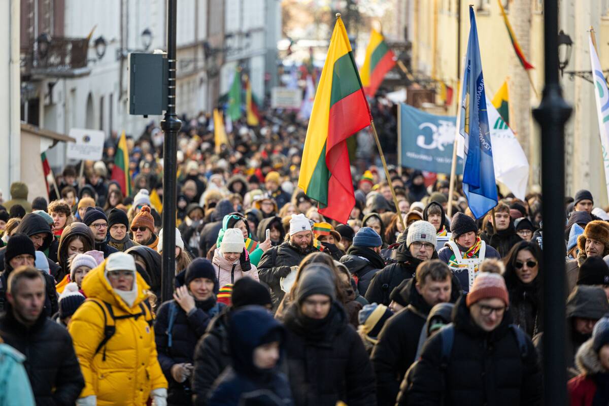 Šventinė Vasario 16-osios jaunimo eisena „Lietuvos valstybės keliu“