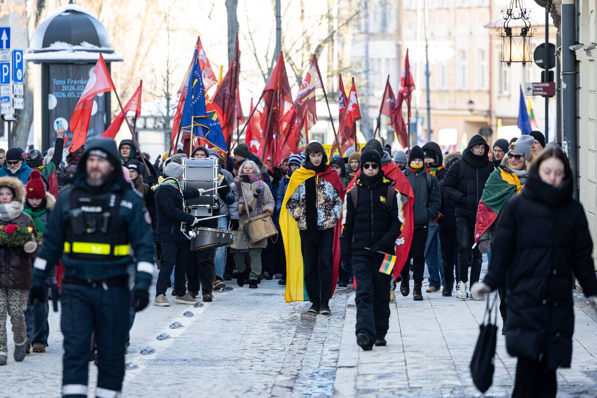 Šventinė Vasario 16-osios jaunimo eisena „Lietuvos valstybės keliu“