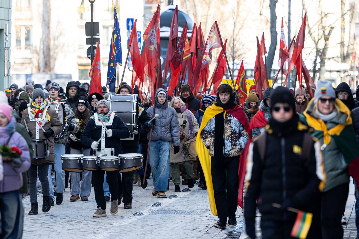 Šventinė Vasario 16-osios jaunimo eisena „Lietuvos valstybės keliu“