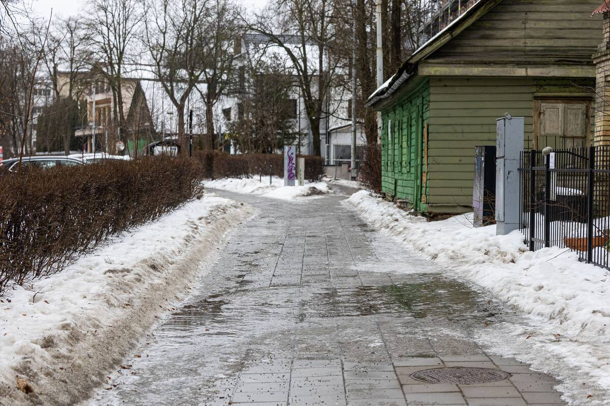 Vilniuje tirpsta sniegas