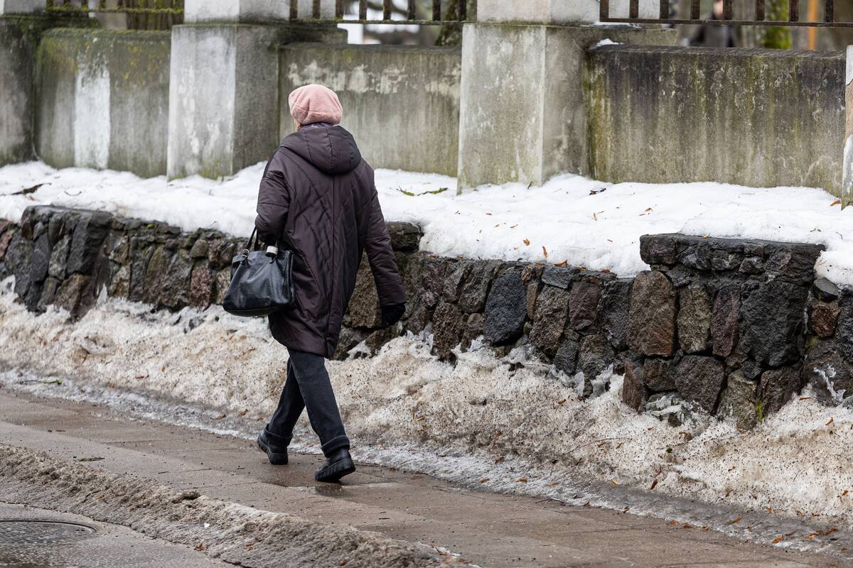 Vilniuje tirpsta sniegas
