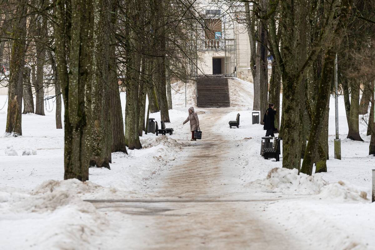 Vilniuje tirpsta sniegas