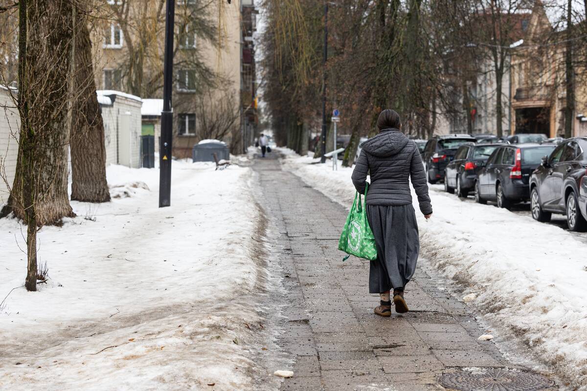 Vilniuje tirpsta sniegas