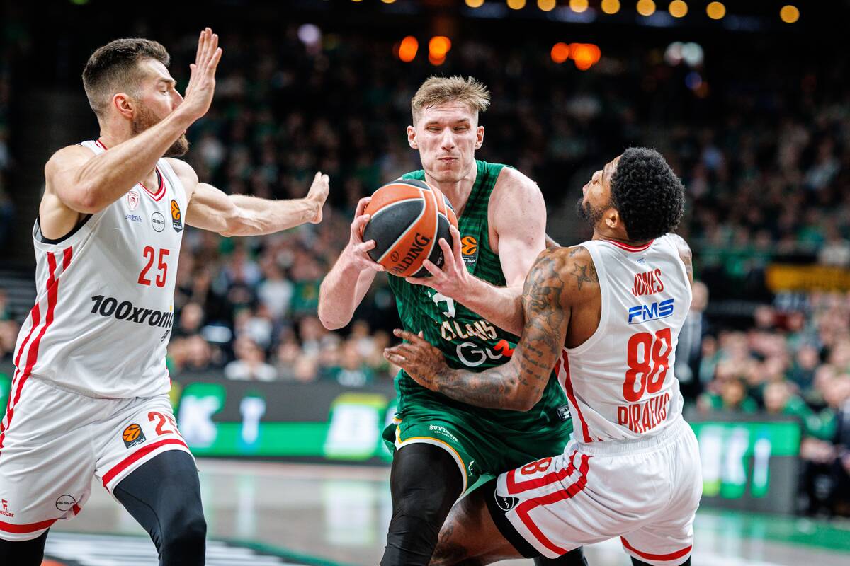 Eurolyga: Kauno „Žalgiris“ – Pirėjo „Olympiakos“ 99:94