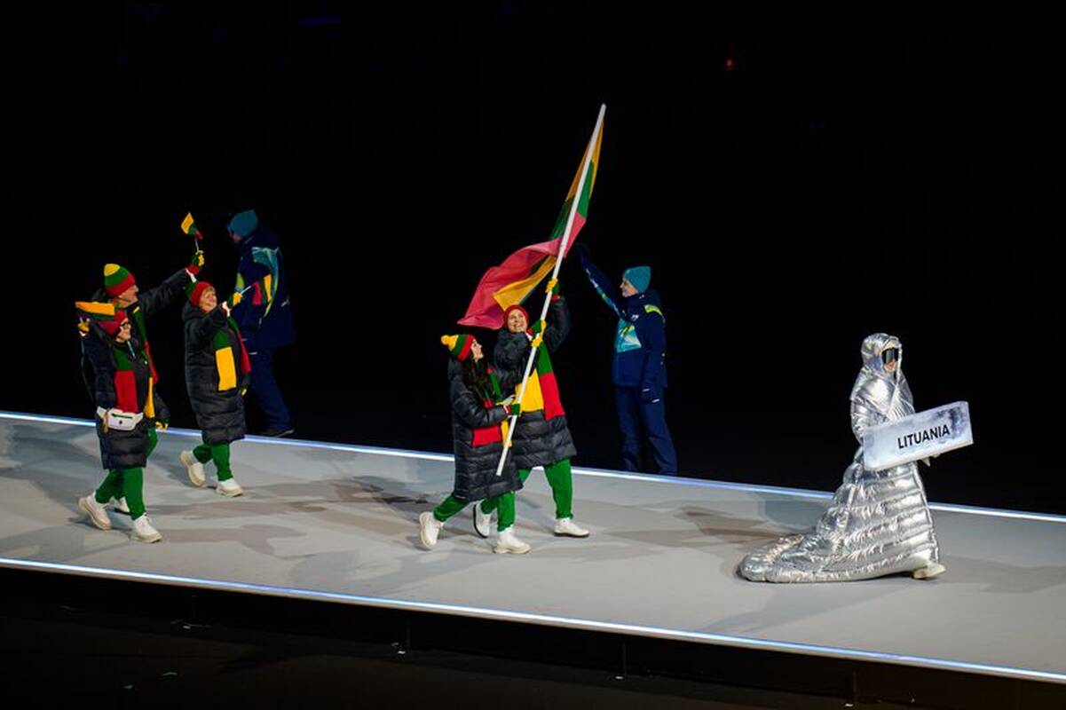 Lietuvos sportininkai žiemos olimpinių žaidynių atidaryme