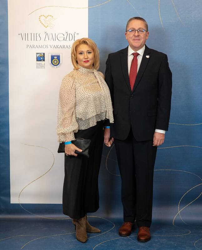 Palangos meras Šarūnas Vaitkus su žmona Vilma