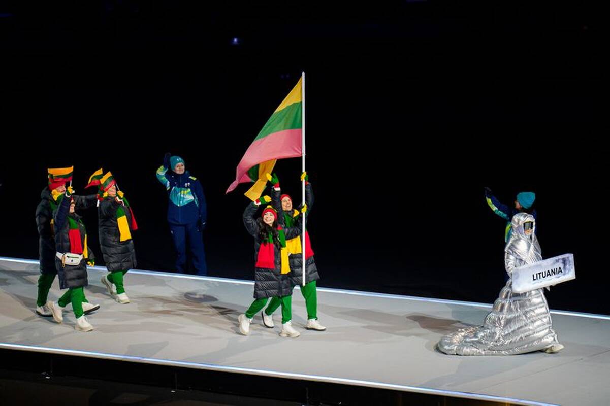Lietuvos sportininkai žiemos olimpinių žaidynių atidaryme