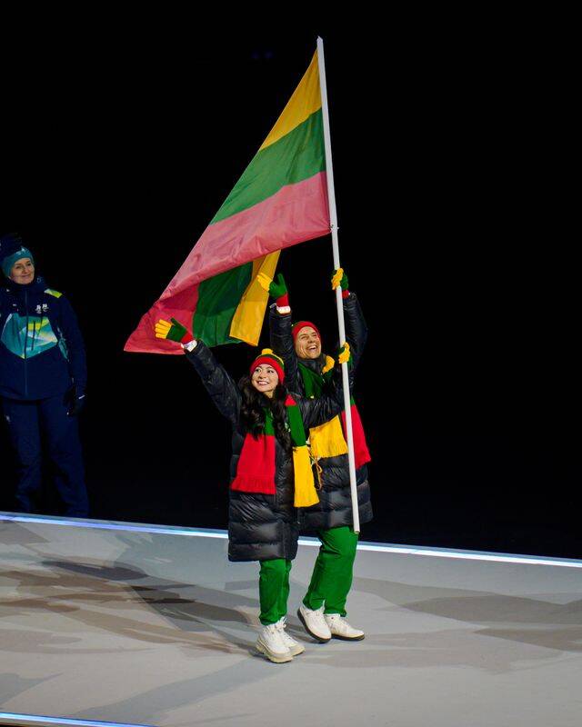Lietuvos sportininkai žiemos olimpinių žaidynių atidaryme