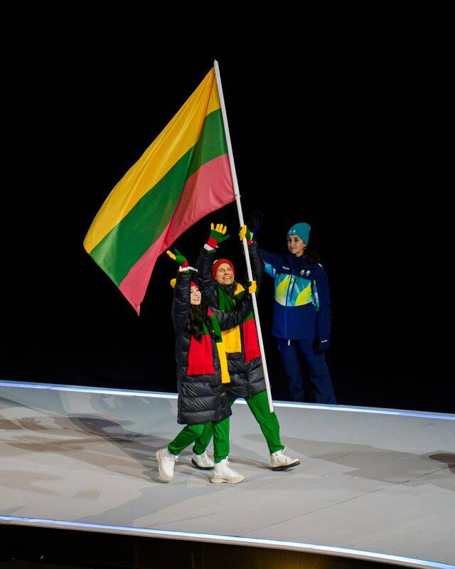Lietuvos sportininkai žiemos olimpinių žaidynių atidaryme