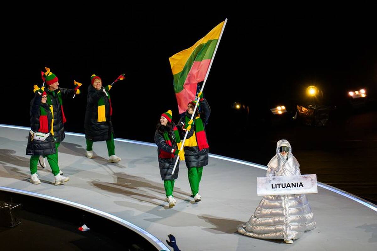 Lietuvos sportininkai žiemos olimpinių žaidynių atidaryme