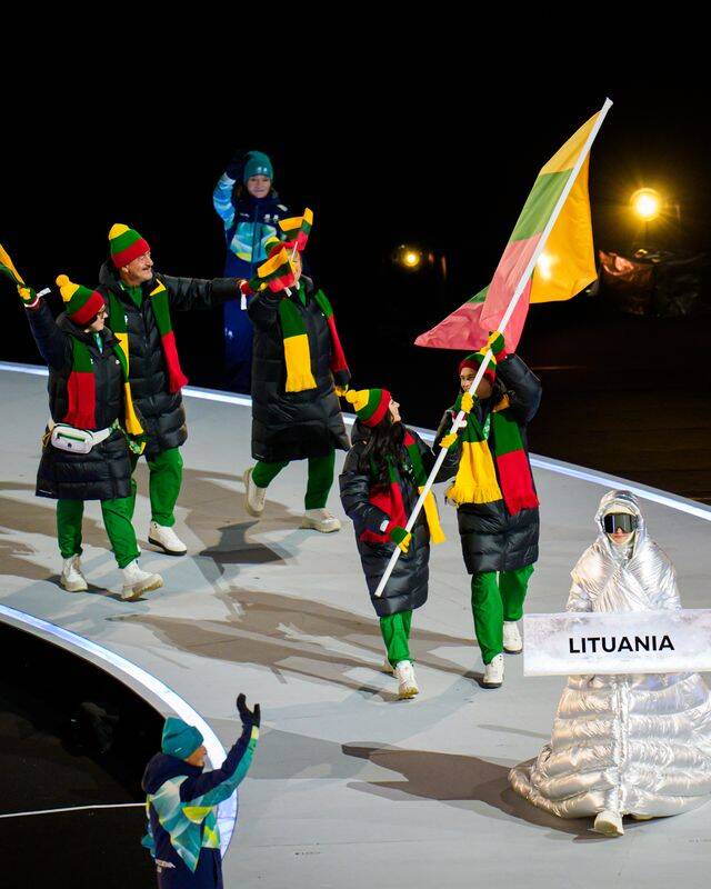 Lietuvos sportininkai žiemos olimpinių žaidynių atidaryme