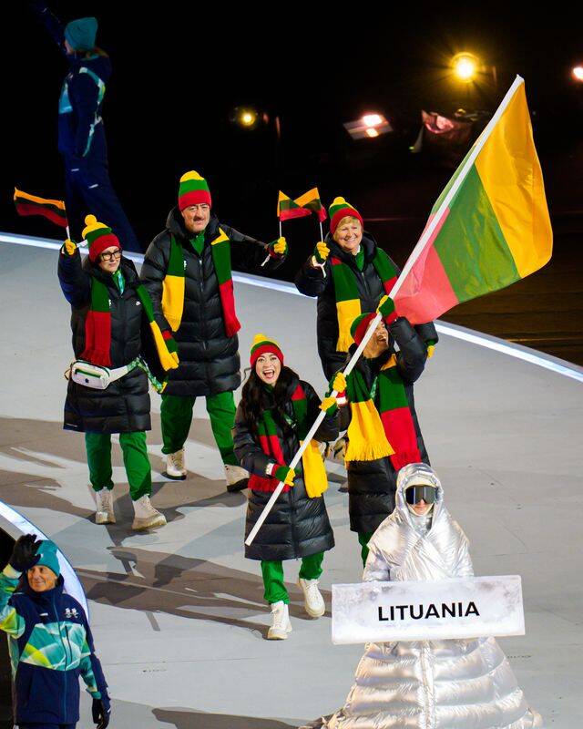 Lietuvos sportininkai žiemos olimpinių žaidynių atidaryme