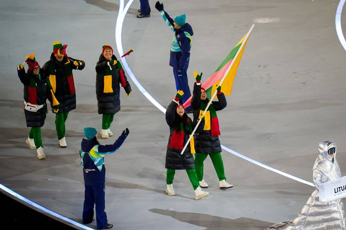 Lietuvos sportininkai žiemos olimpinių žaidynių atidaryme