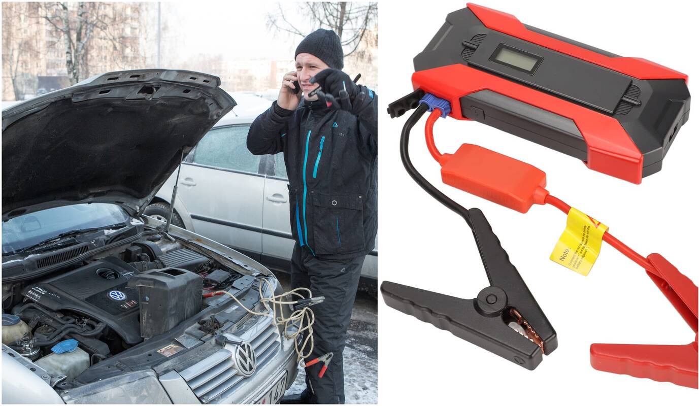 Reanimacija: avariniu atveju atgaivinti akumuliatorių galima nuo kito automobilio arba pajungus vadinamąjį būsterį.