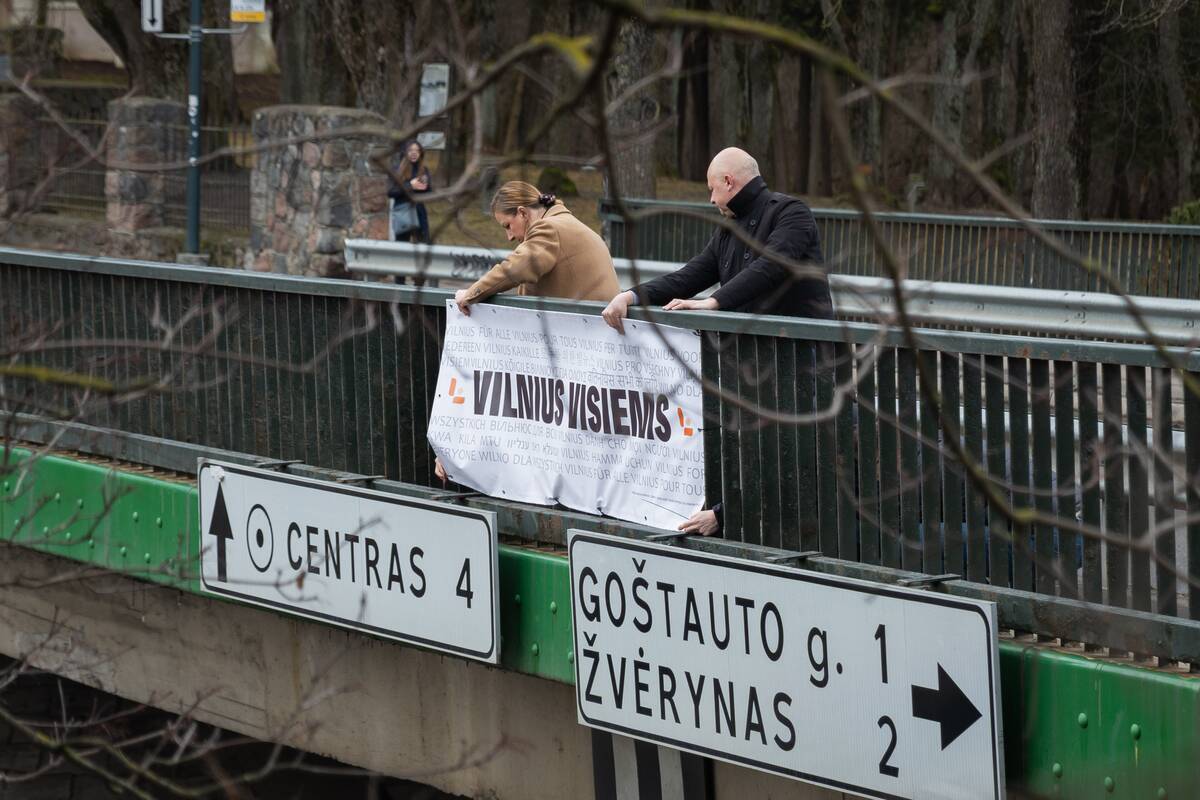 Liberalų sąjūdžio atstovų akcija Vilniuje prieš ksenofobiją