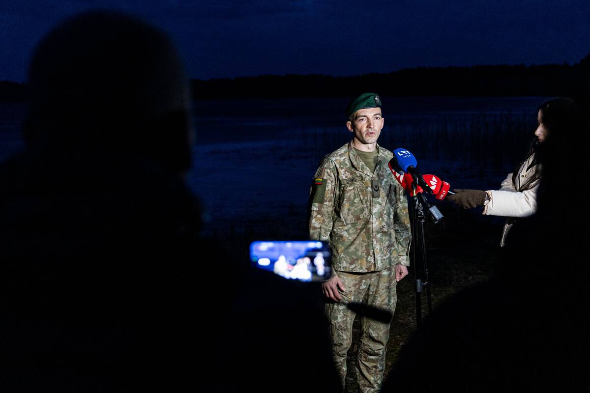 Ant Lavyso ežero nukritęs objektas