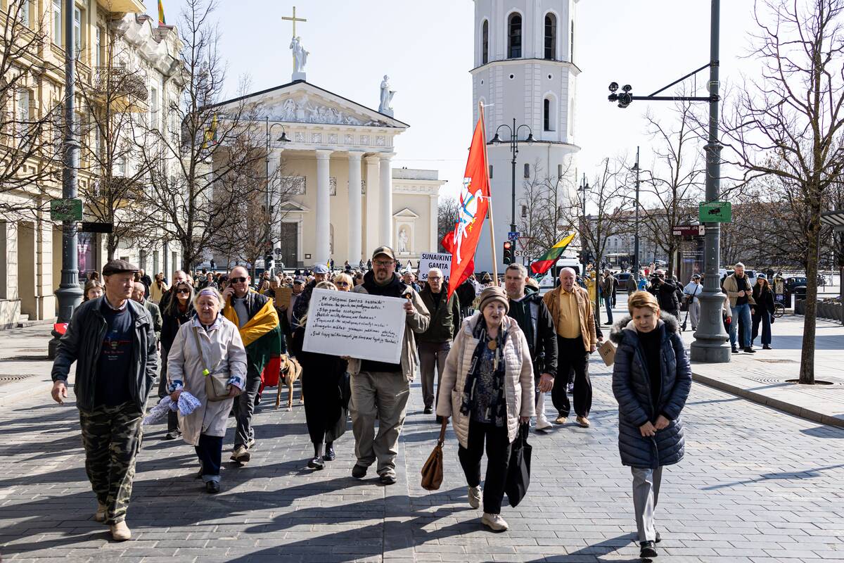 Sąjūdžio „Už Lietuvos miškus“ mitingas prieš Kapčiamiesčio poligoną