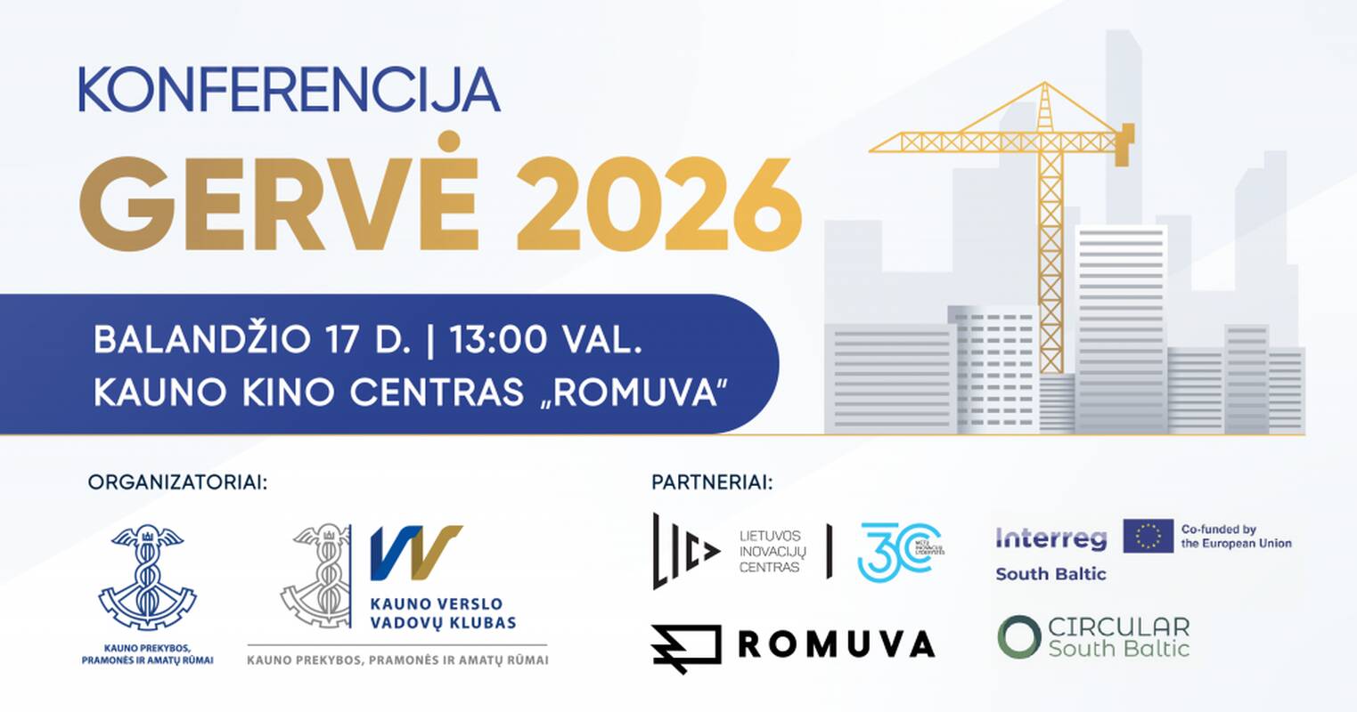 
<span>Statybų sektoriaus aktualijos konferencijoje „GERVĖ 2026“</span>
