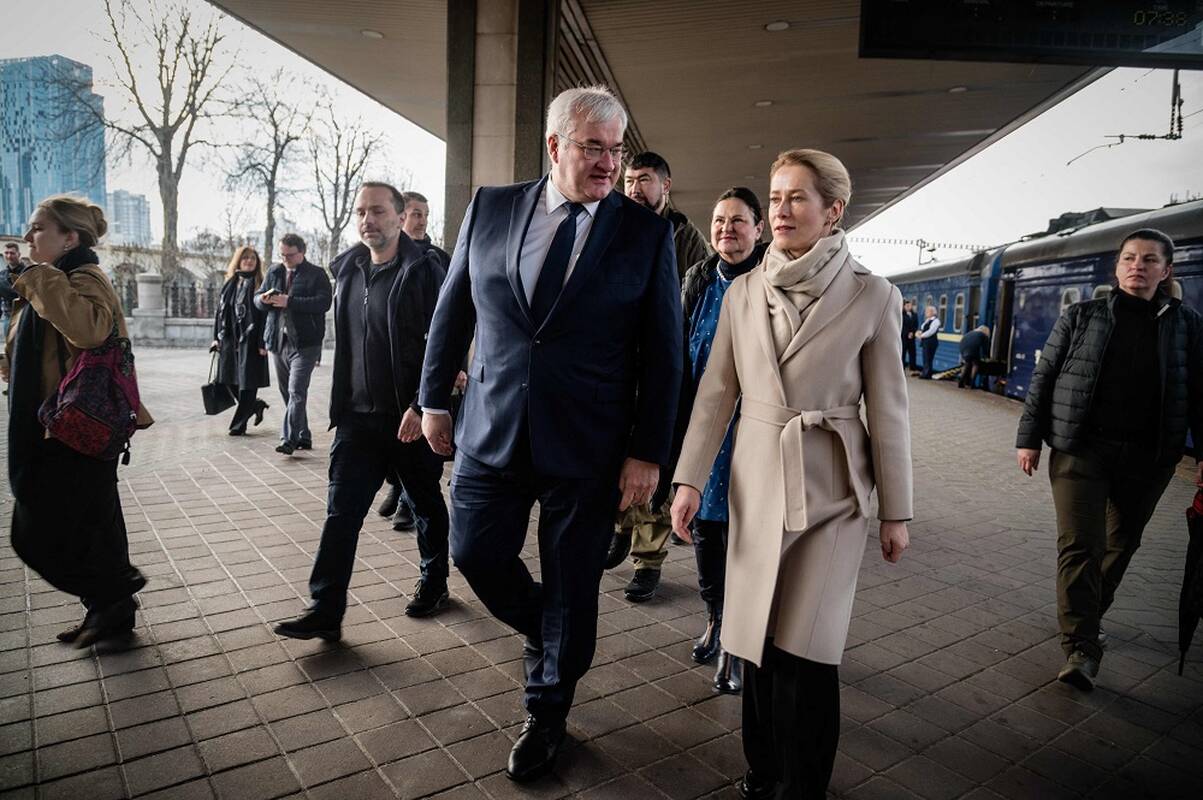Andrijus Sybiha ir Kaja Kallas
