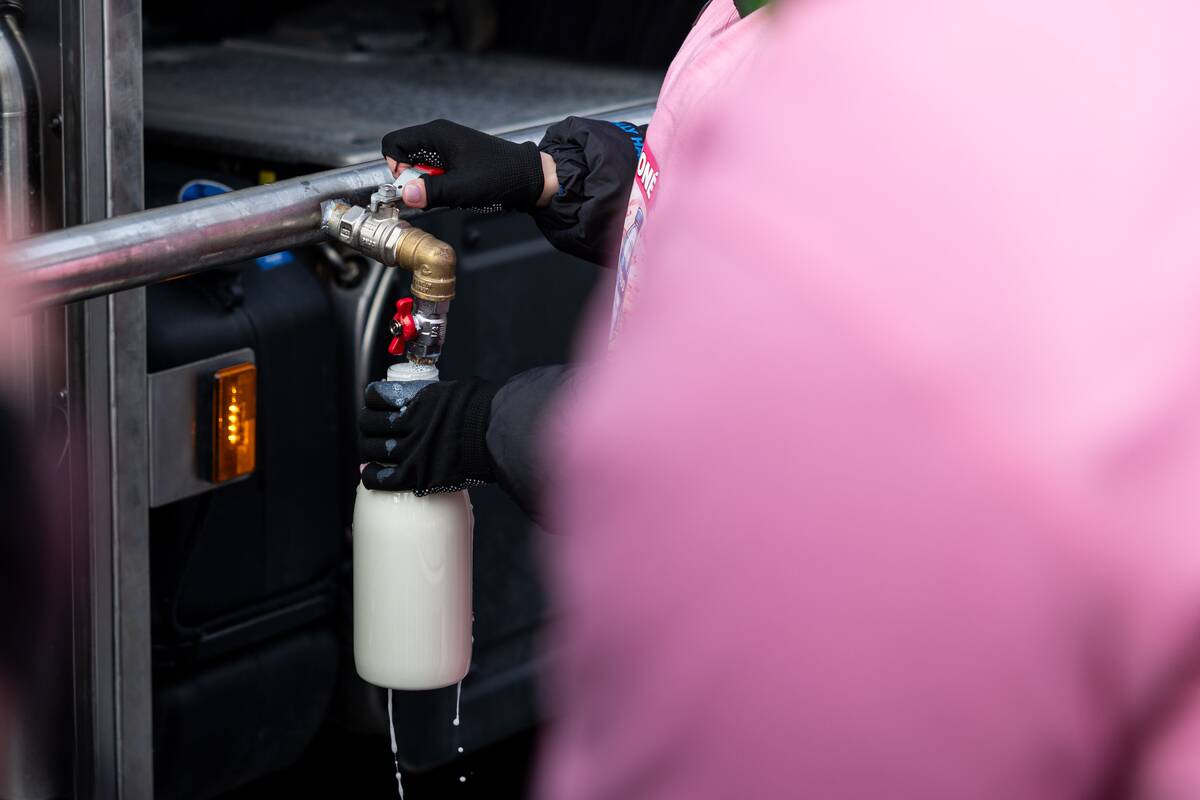 Pieno gamintojų protesto akcija Vilniuje