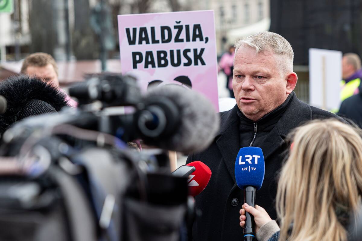 Pieno gamintojų protesto akcija Vilniuje