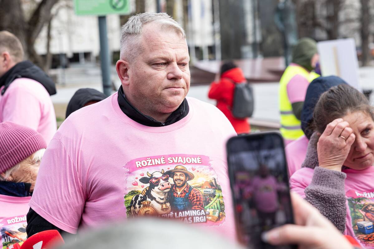 Pieno gamintojų protesto akcija Vilniuje
