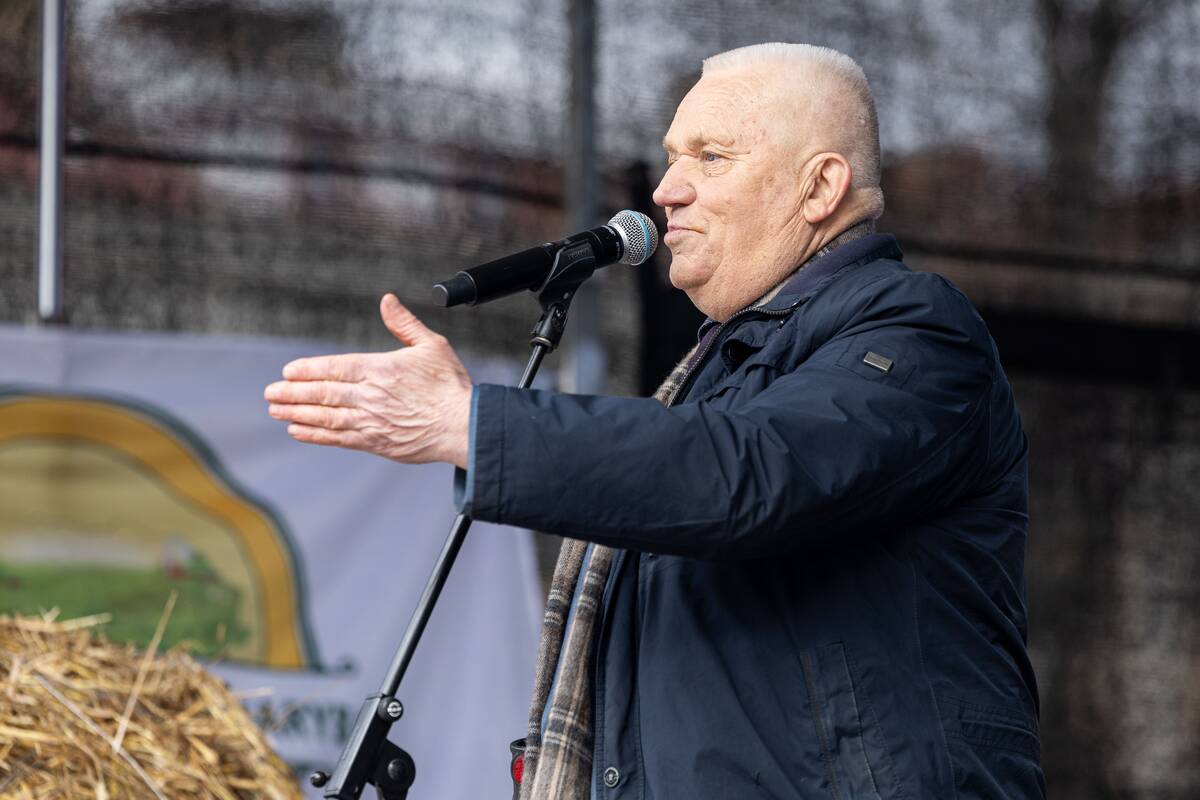 Pieno gamintojų protesto akcija Vilniuje