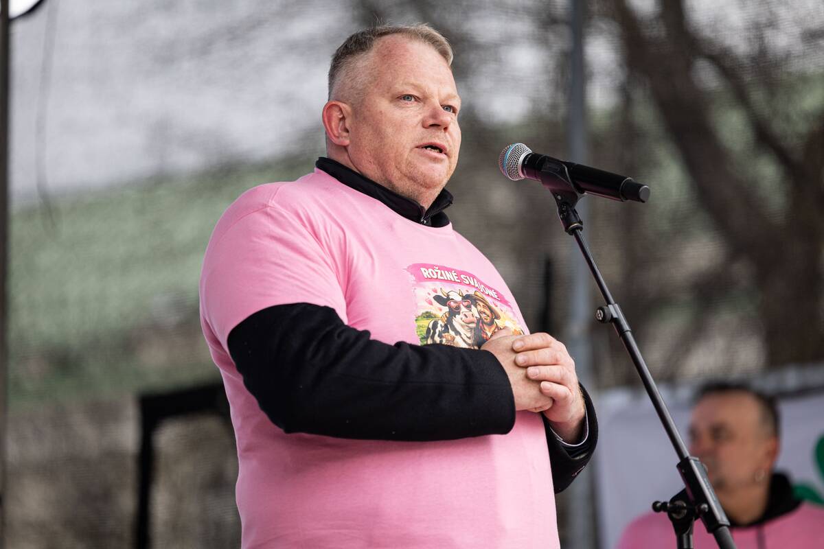Pieno gamintojų protesto akcija Vilniuje