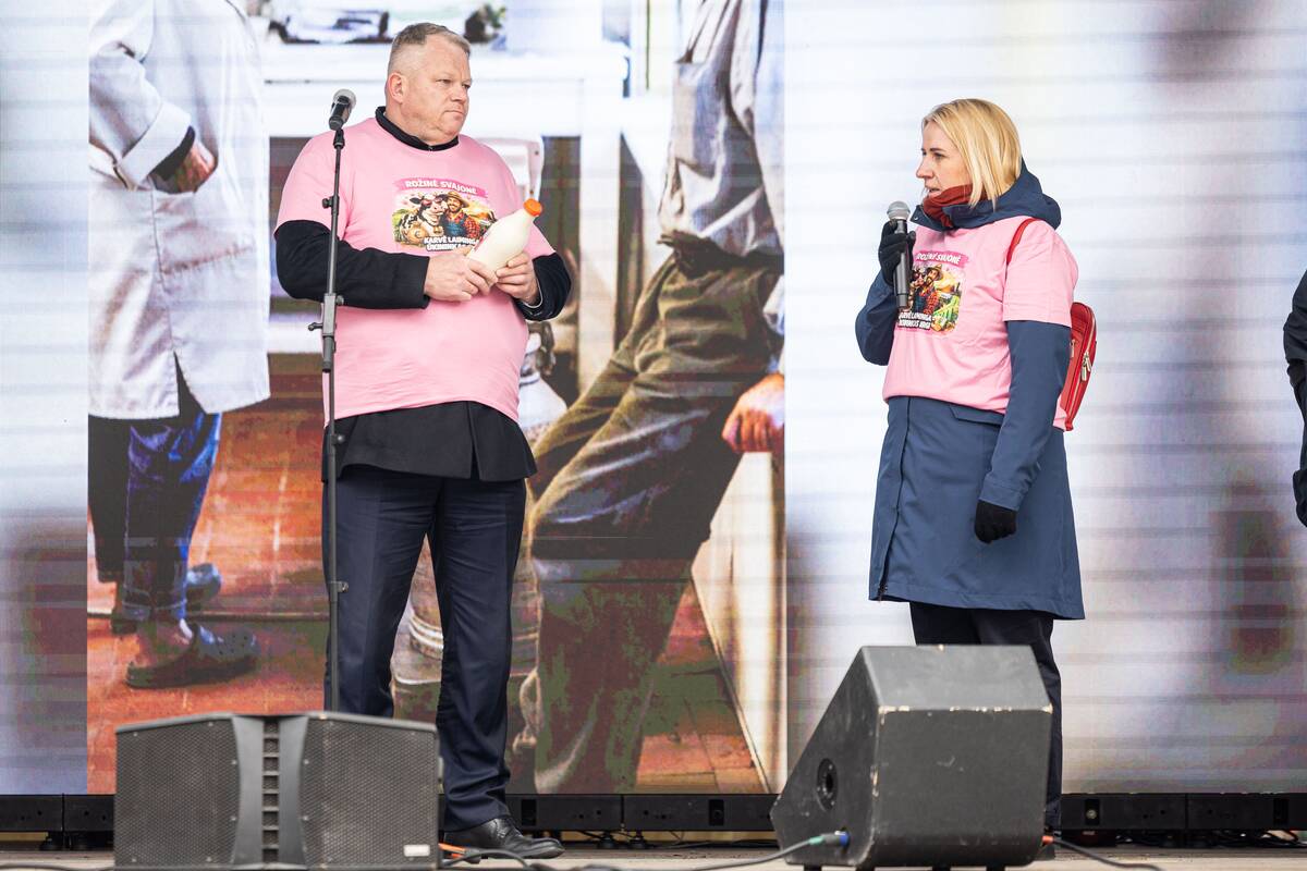 Pieno gamintojų protesto akcija Vilniuje
