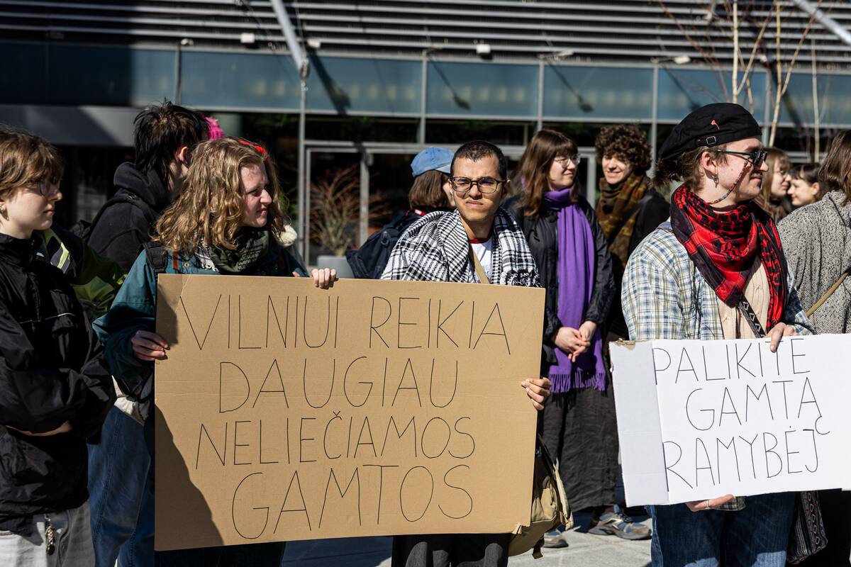 Vilniuje – protestas prieš Neries vagos tvarkymo darbus