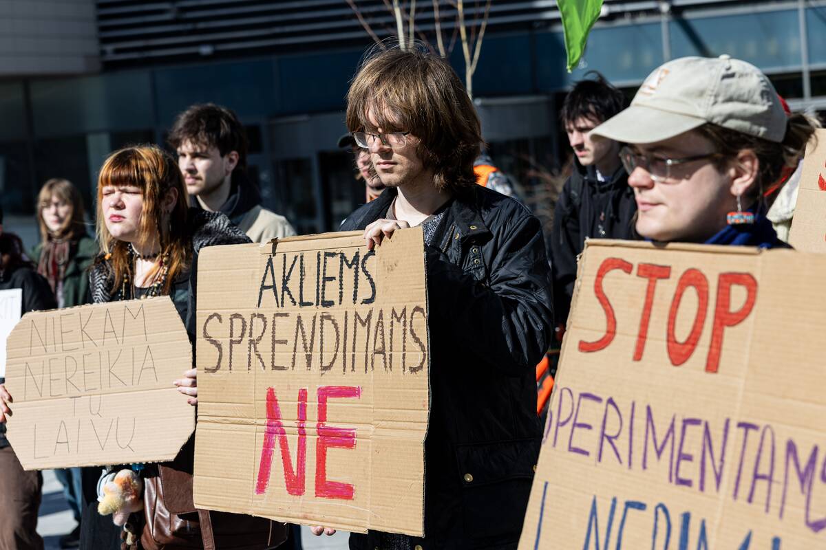 Vilniuje – protestas prieš Neries vagos tvarkymo darbus