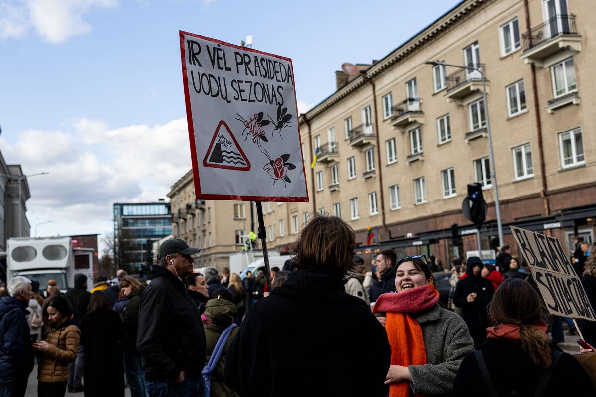 Prie Seimo protestas „Šalin rankas nuo laisvo žodžio!“